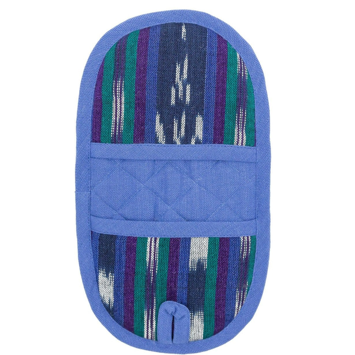 Fair Trade Handmade Double Ended Potholder Blue