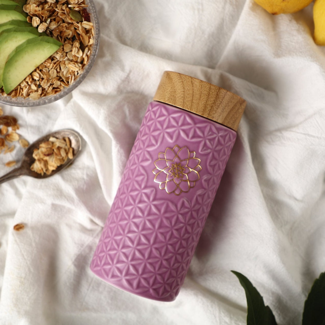 Flower of Life Travel Mug / Single Wall / 14 oz