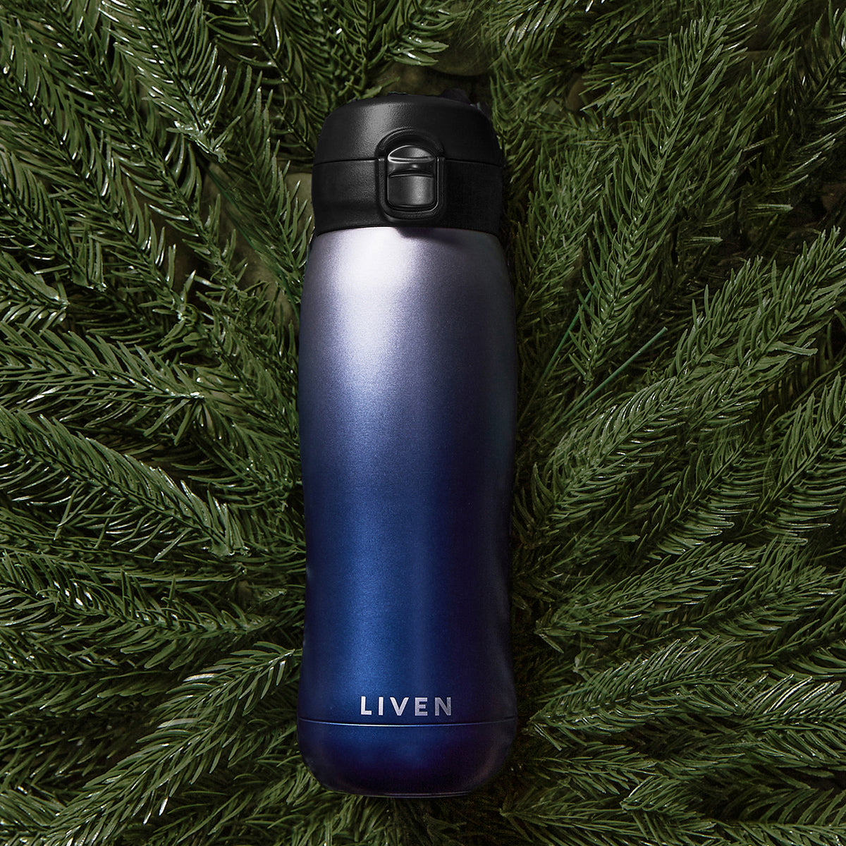 Liven Glow™ Ceramic-Coated Insulated Stainless Steel Water Bottle 17 oz