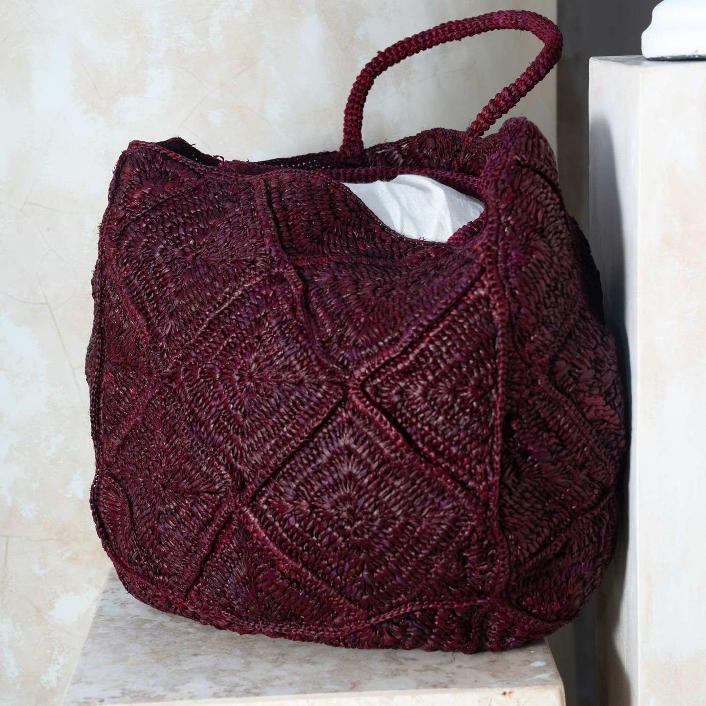 Nico Raffia Tote Bag