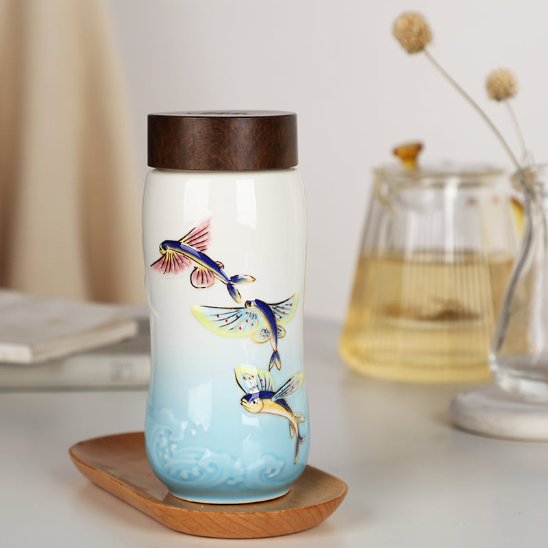 The Joy of Fish Travel Mug ( Double Wall )