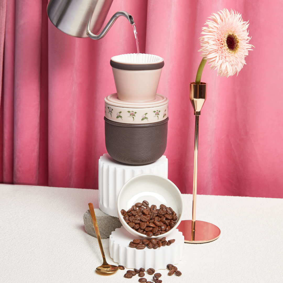 The Flower Fairy Pour Over Dripper Coffee Set + Carrying Case