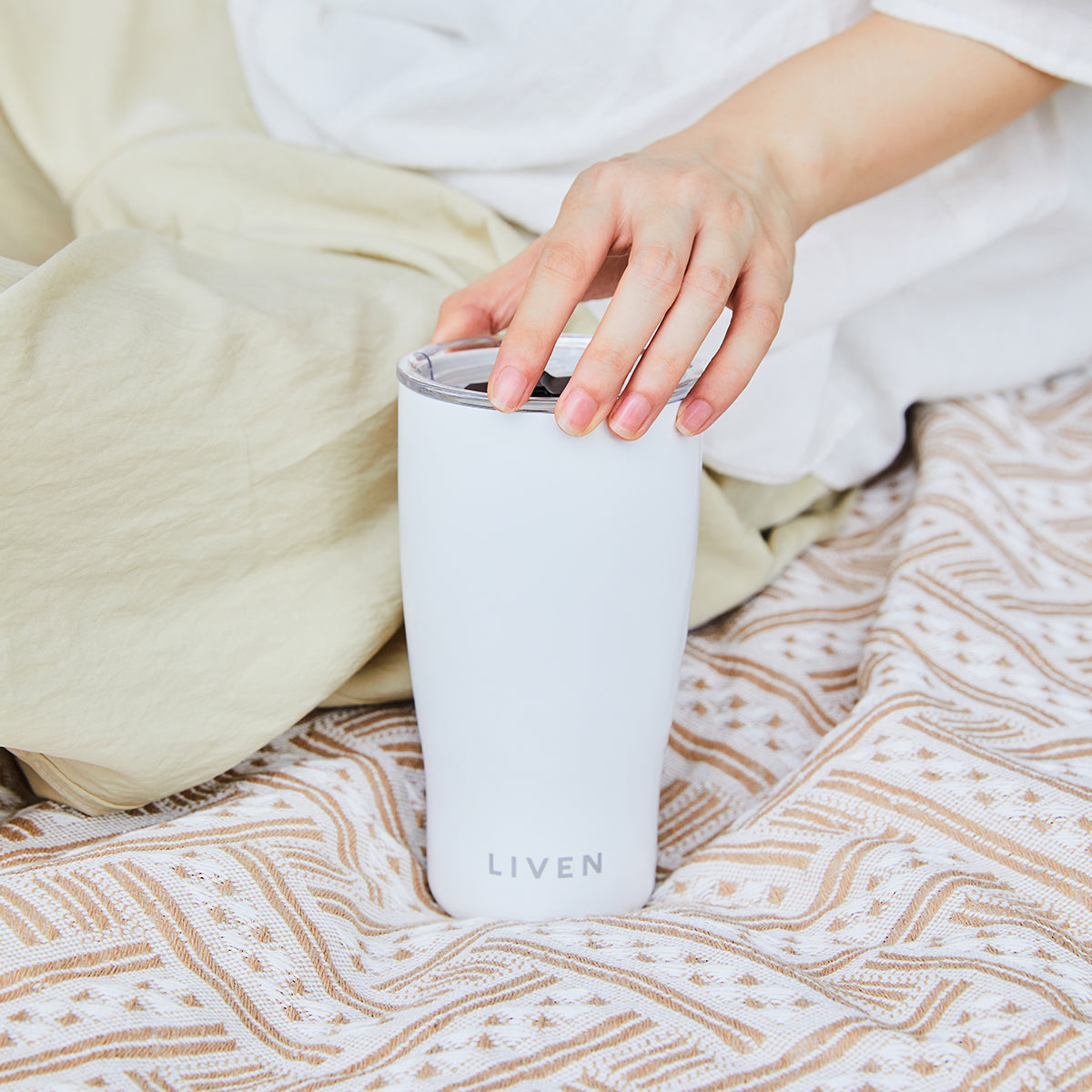 Liven Glow™ Ceramic-Coated Stainless Steel Tumbler 19 oz