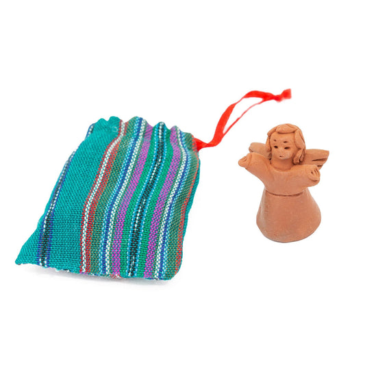 Terracotta Angelito with Pouch