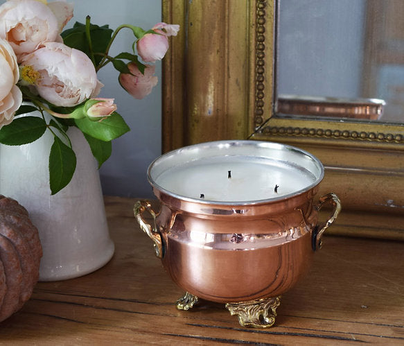 CMK Vintage French Inspired Grapefruit Mint Jardinière Candle