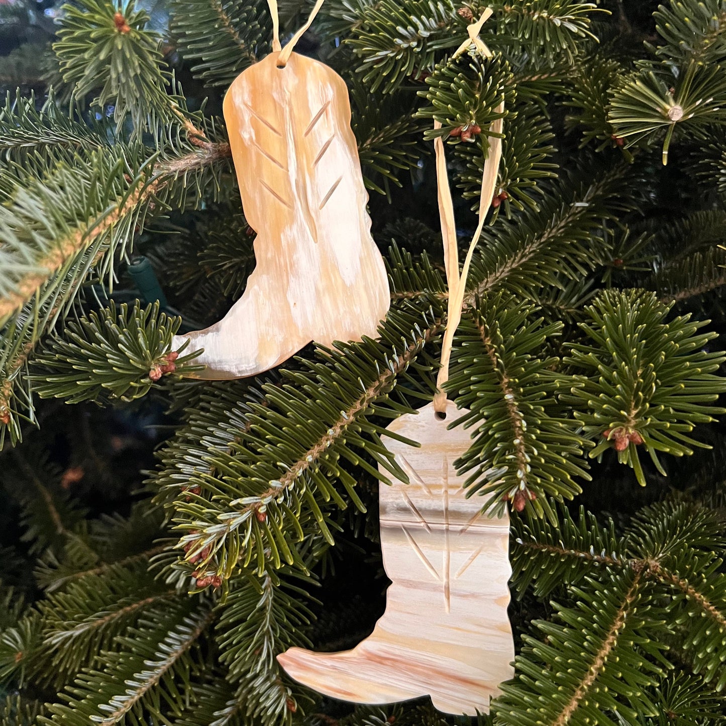 Horn Cowgirl Boot Ornament