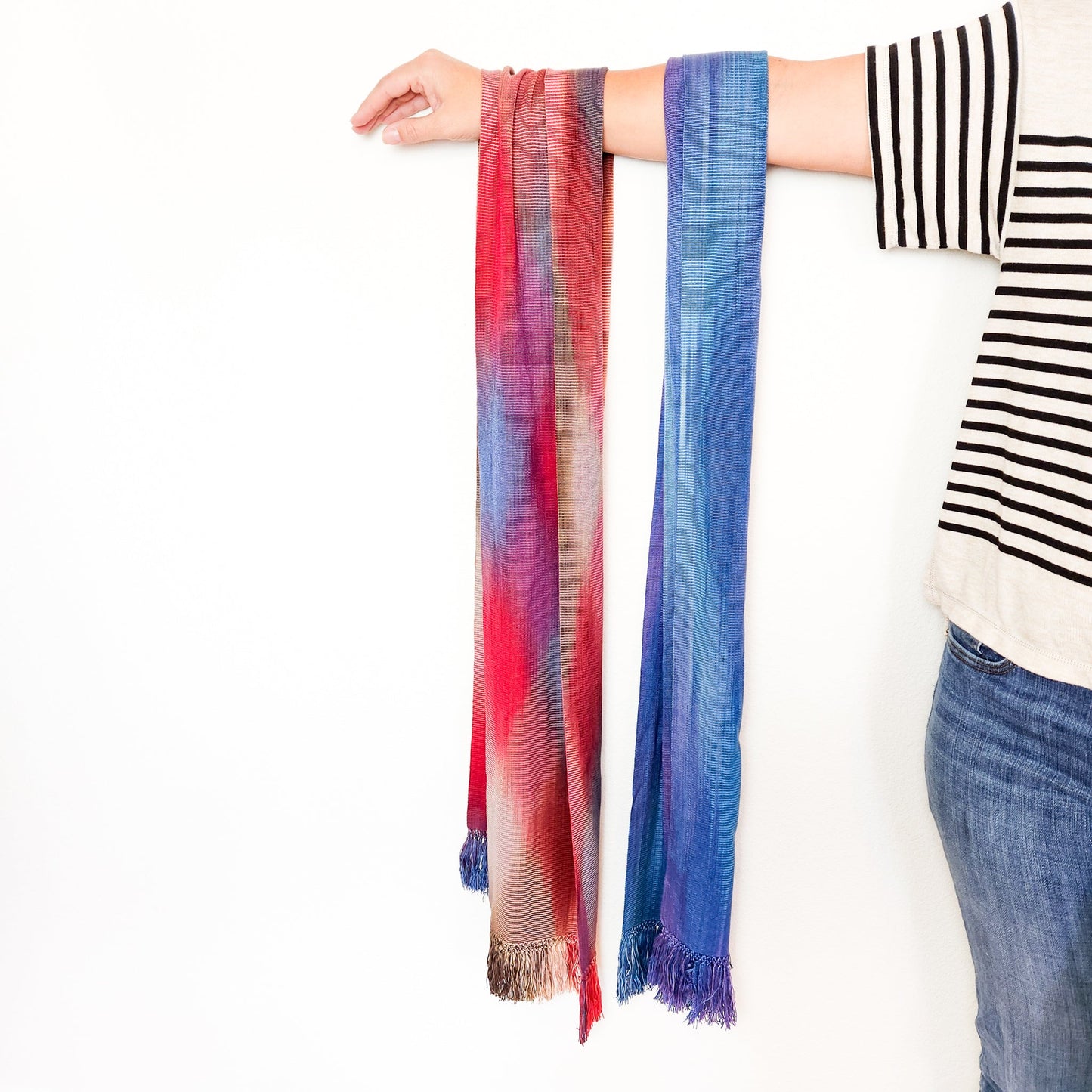 Handwoven Organic Bamboo Fringe Scarf