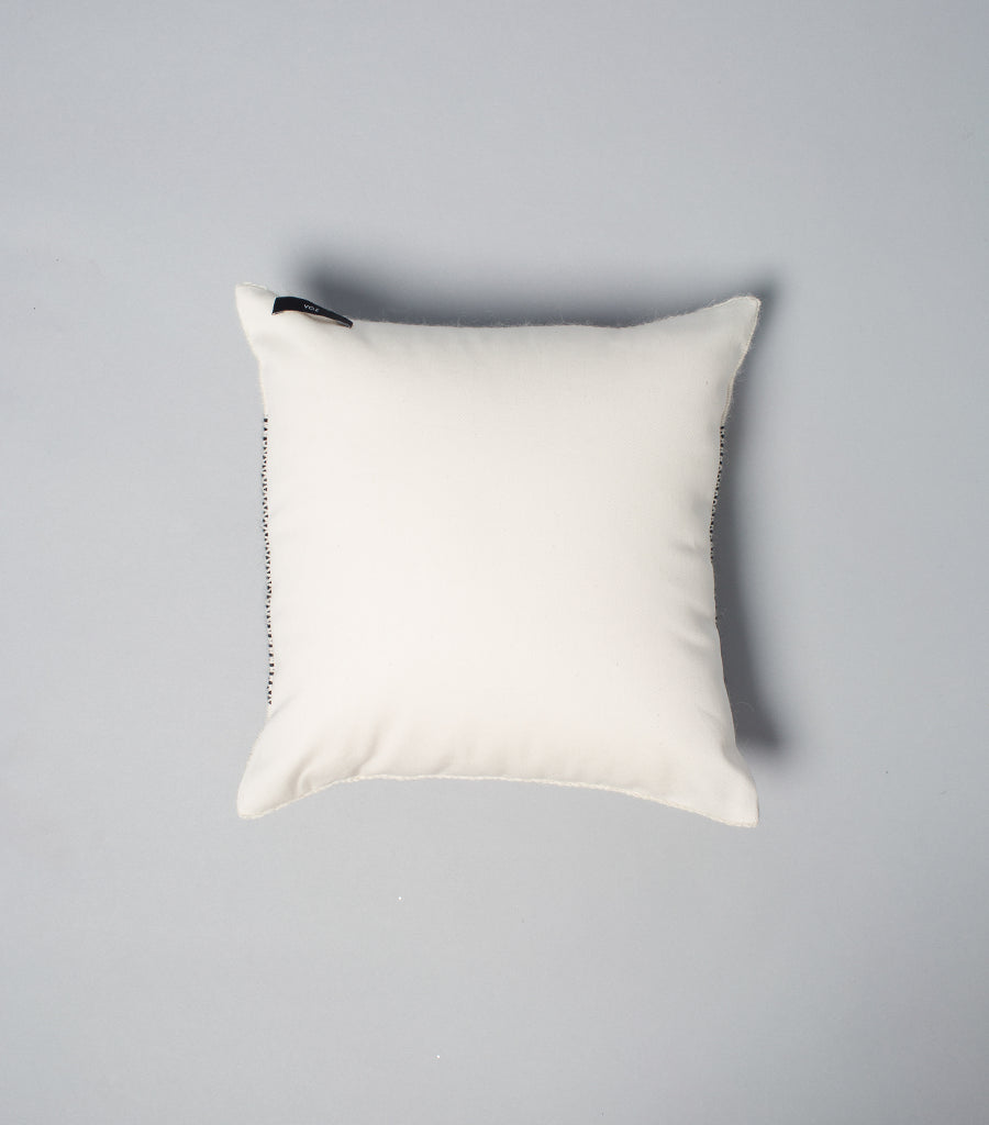 Diamante Square Textile Small Pillow in Ivory