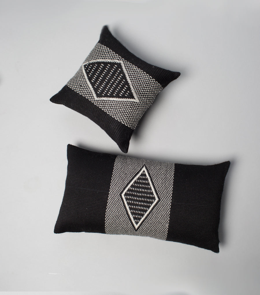 Diamante Lumbar Pillow in Black