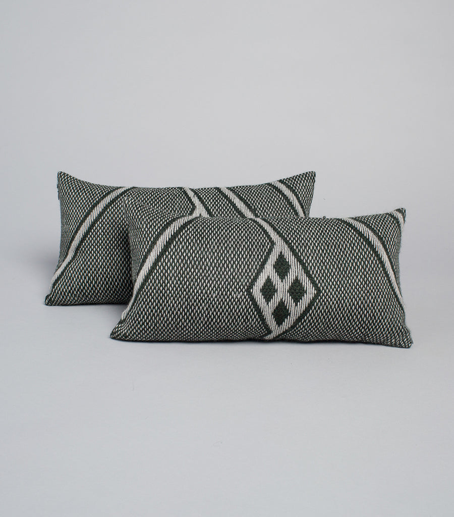 Che Lumbar Pillow in Forest Green