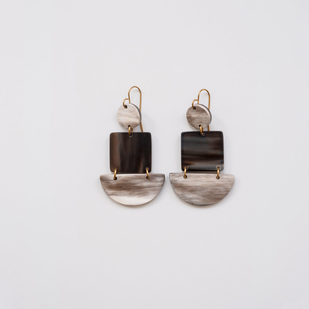 Half Circle Square Earrings