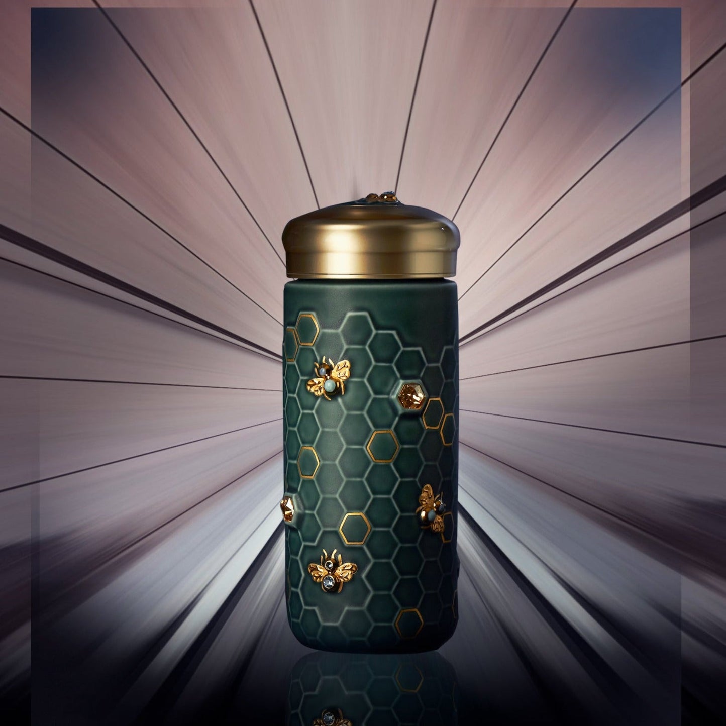 Honey Bee Travel Mug with Crystals