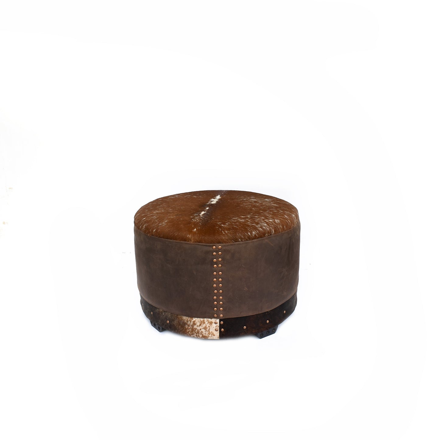 Amka Premium Hair-On Hide Leather Pouf