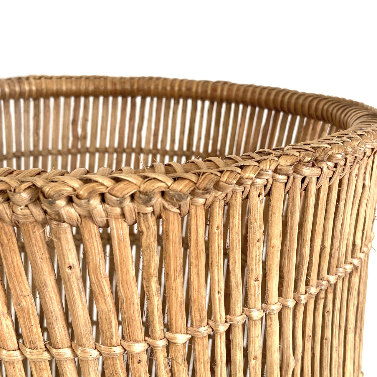 Detail of weaving of fishtrap basket.