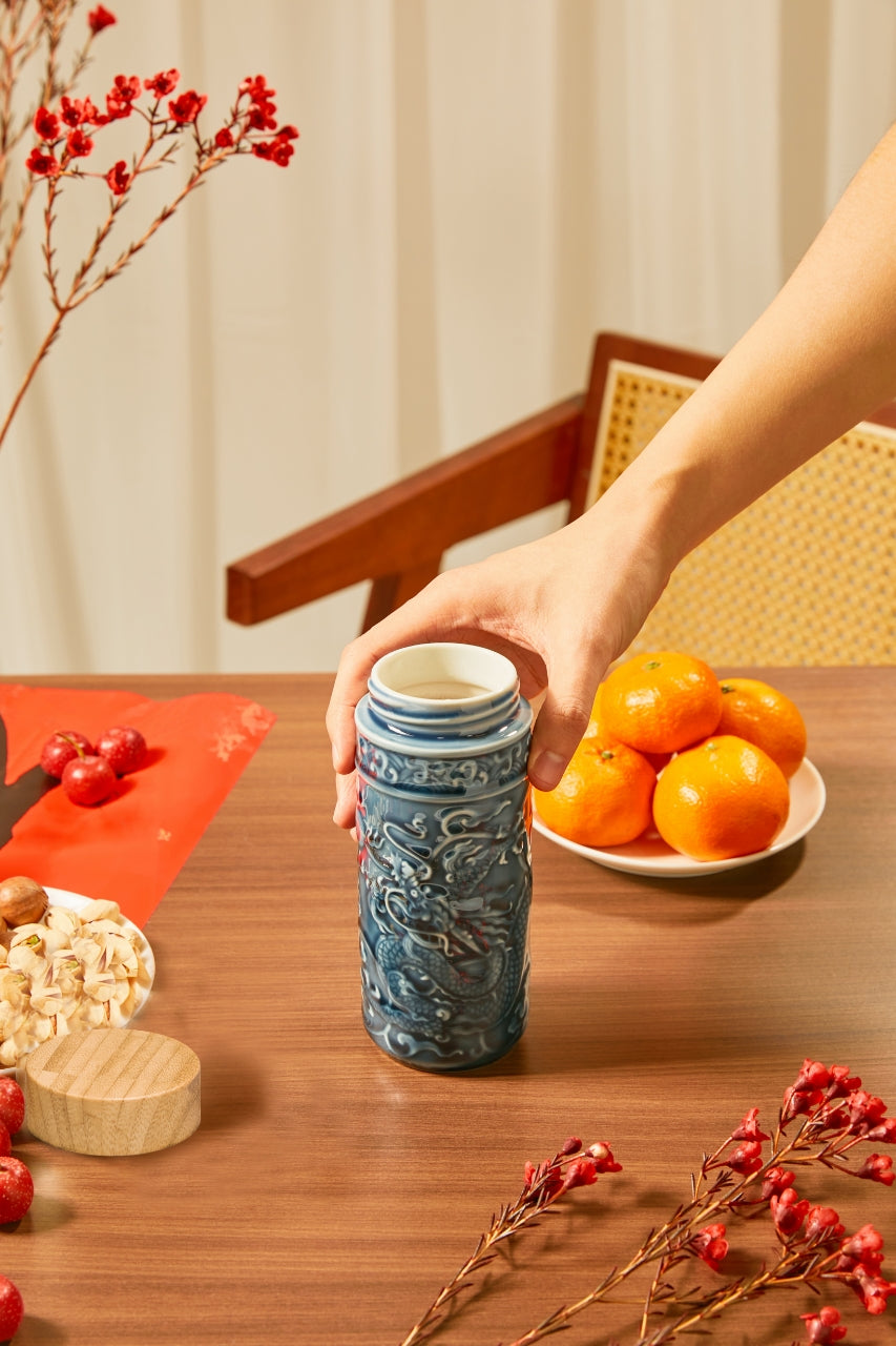 Dragon Prosperity Ceramic Tumbler