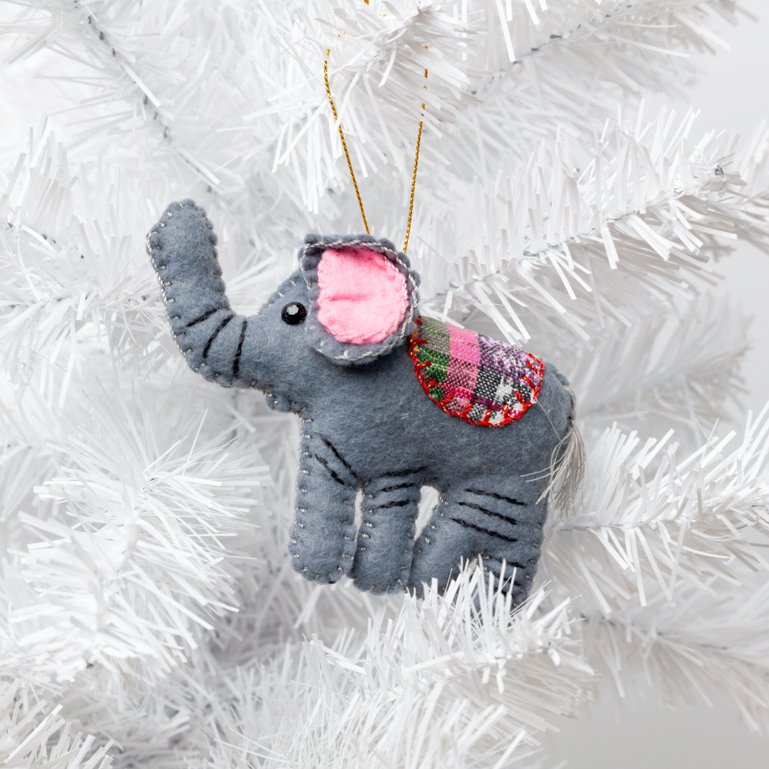 Felt Elephant Ornament