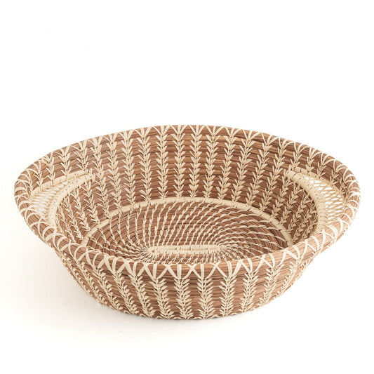 Large Pine Needle Baskets with Lacy Handles