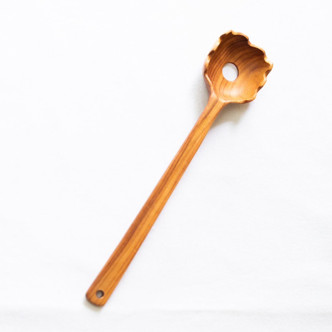 Hand Carved Spaghetti Spoon