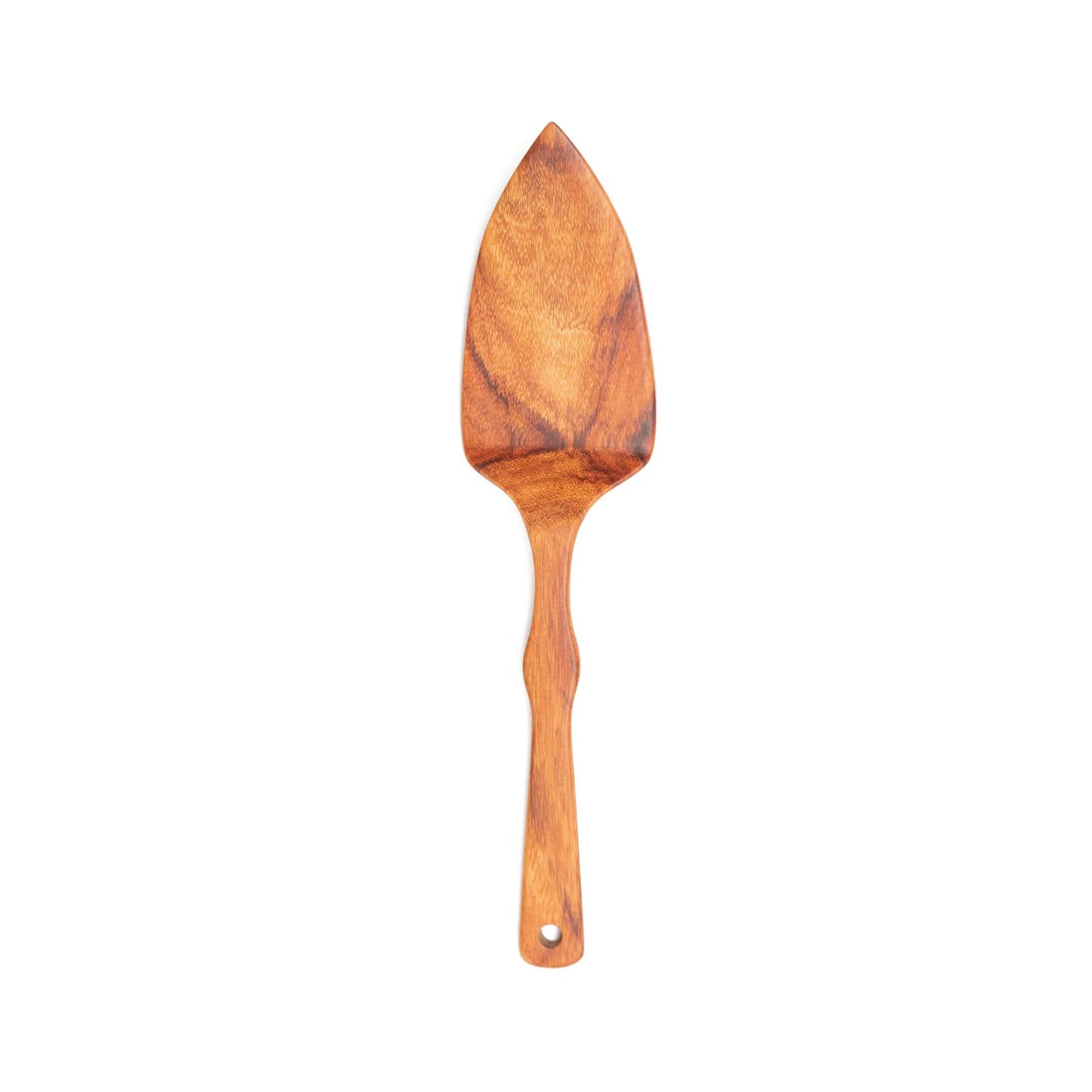 Hand Carved Wood Cake Server