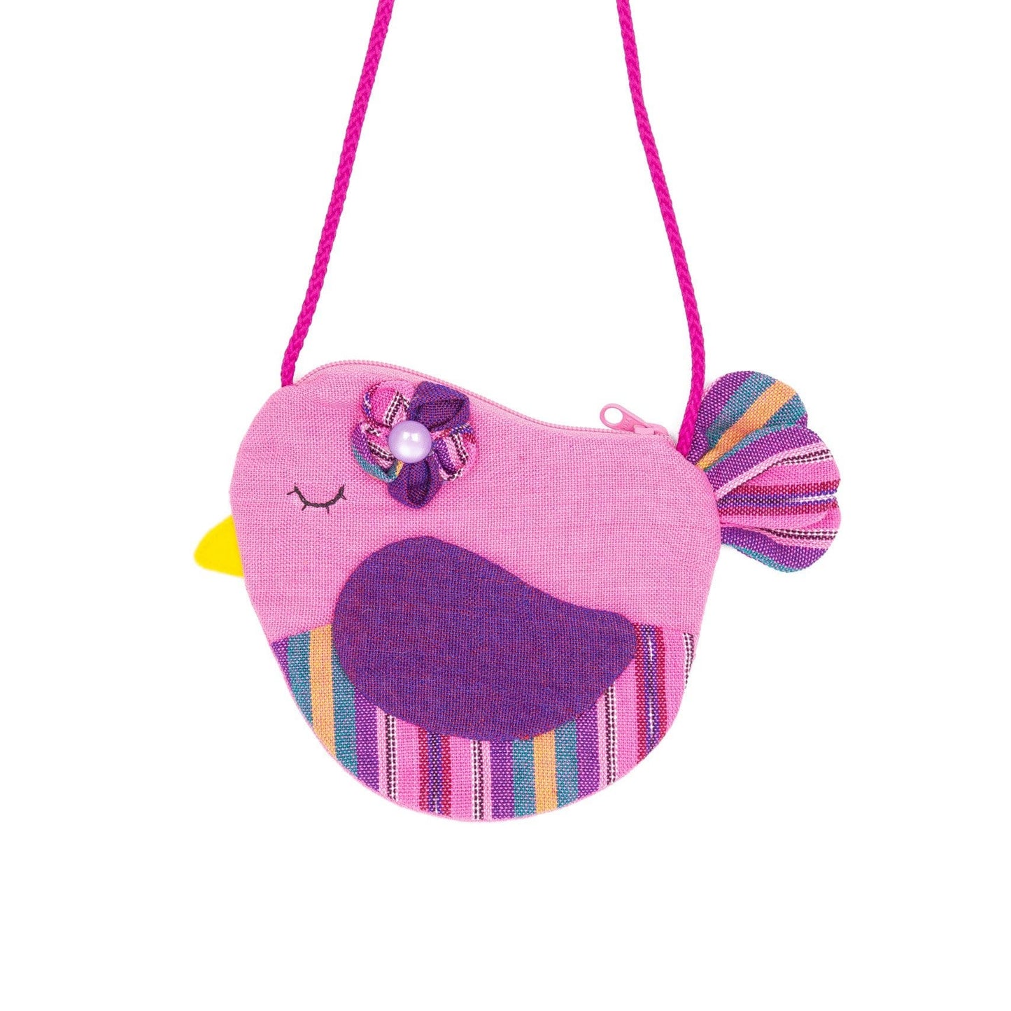 Fair Trade Birdie Purse Pink