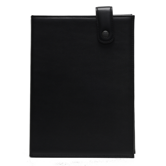 Black Leather Hard Notebook Cover