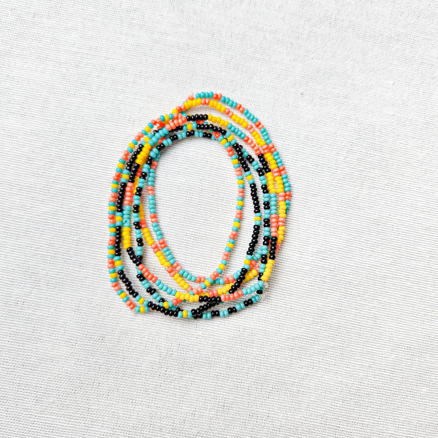 Confetti Seed Bead Bracelets - Set of 6