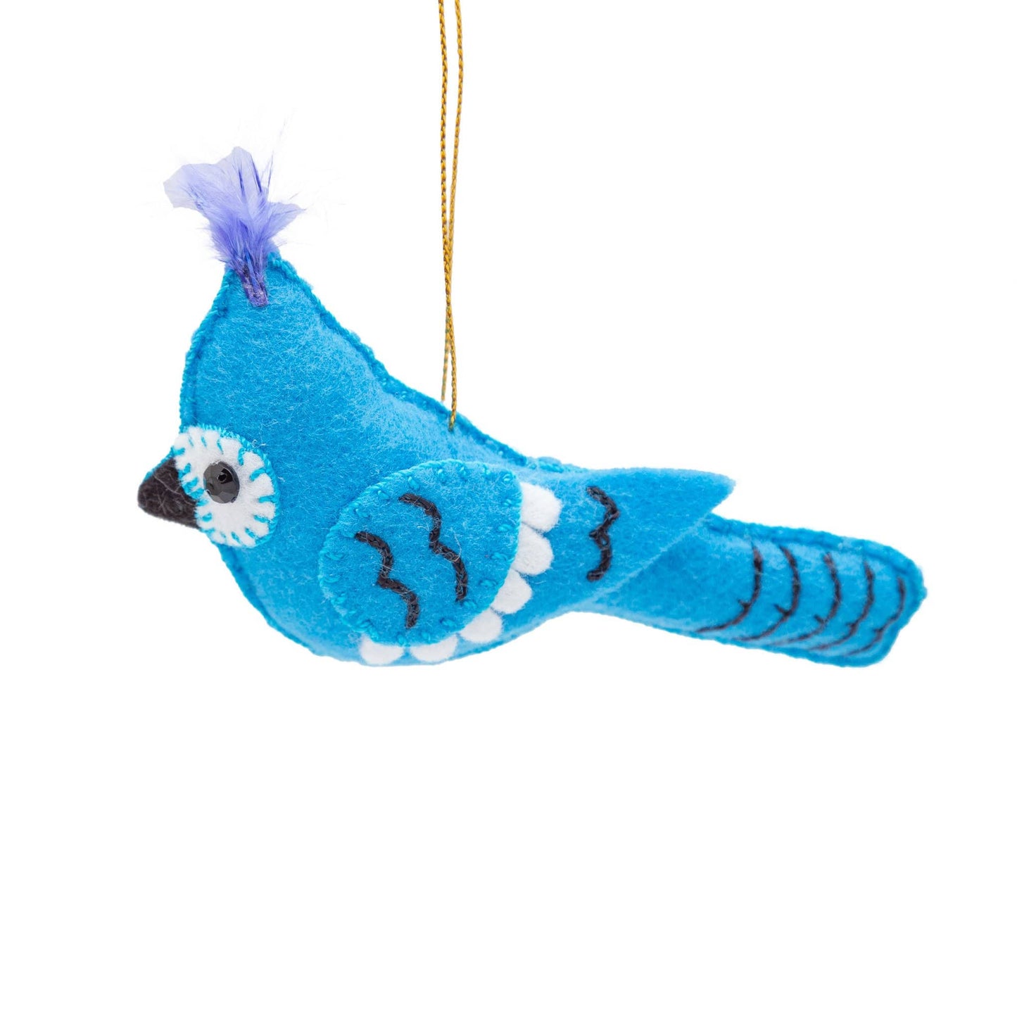 Felt Bluejay Ornament