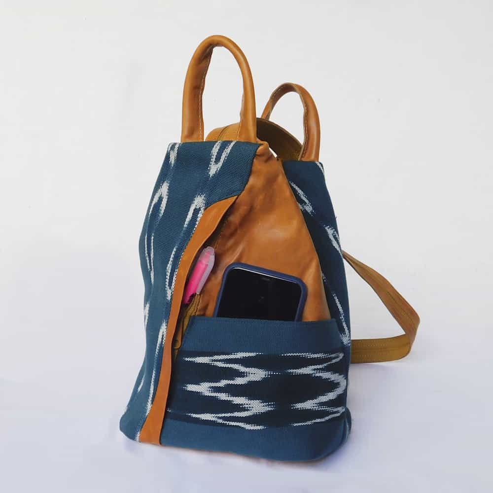 Kyra 3-in-1 Ikat Bag with Leather Accents