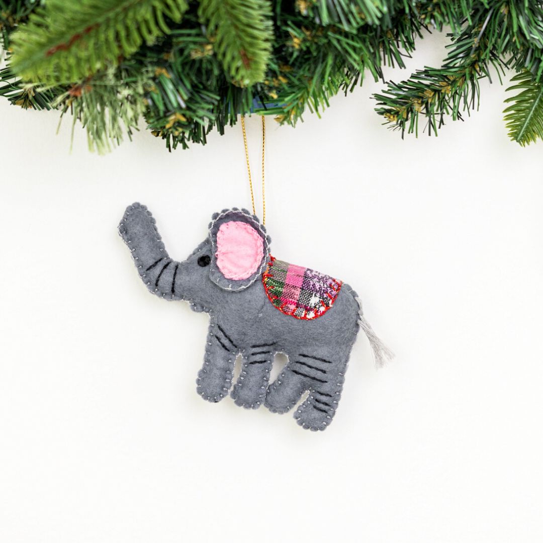 Felt Elephant Ornament