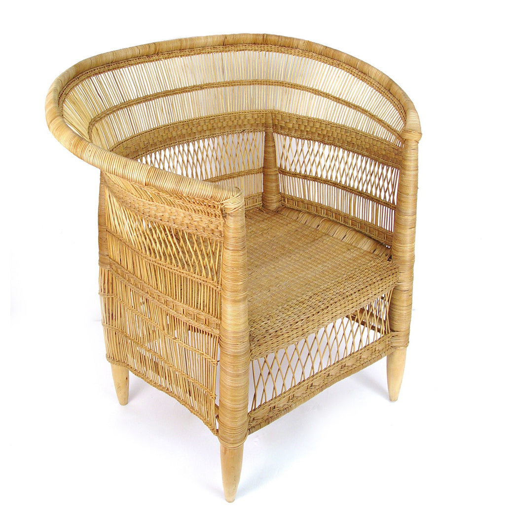 Malawi Cane Chair - Natural Side View