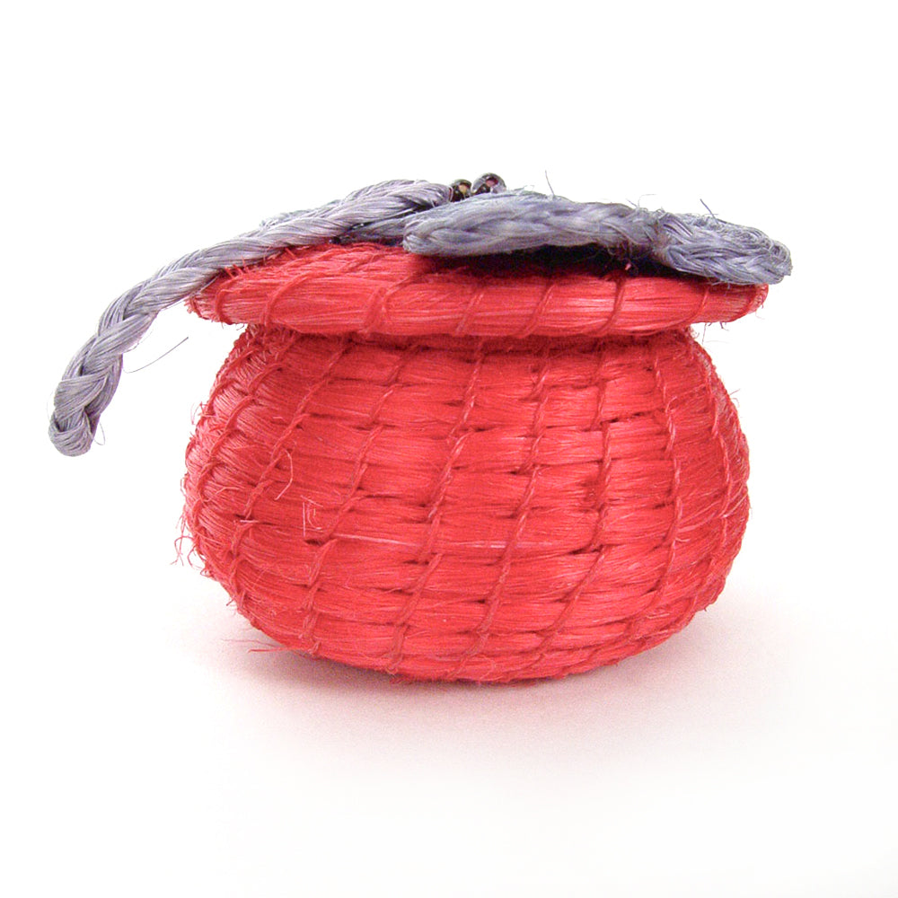 Elephant Lidded Basket - Pink - Image 4