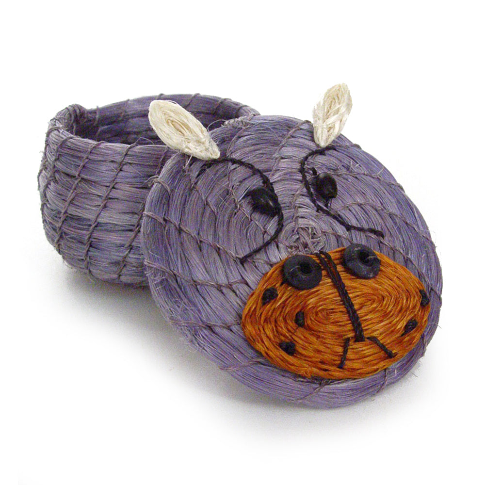 Happy Hippo Lidded Basket - Image 3