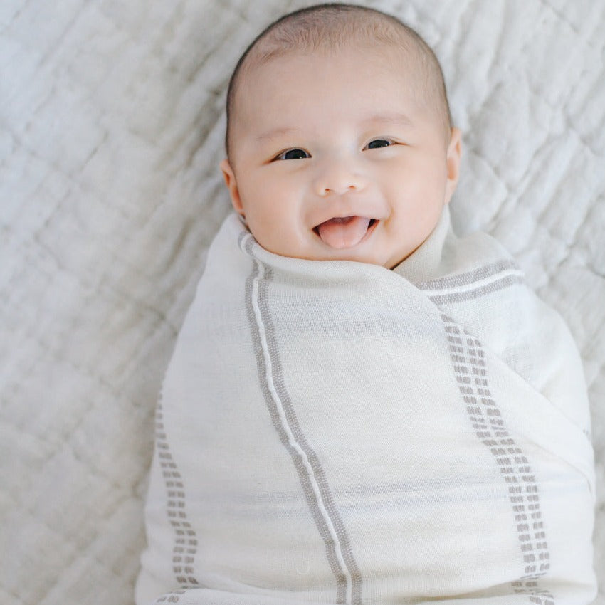 Baby Swaddle Blanket - Stone