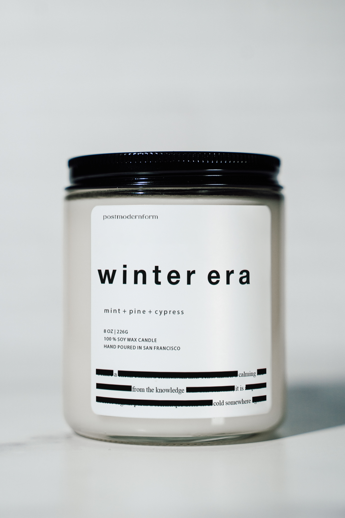 winter era / mint + pine + cypress candle